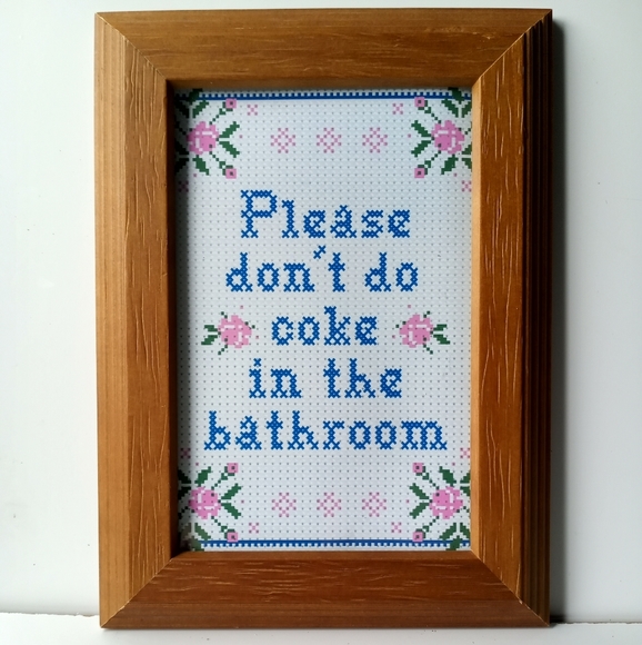 Don't do c@ke funny Bathroom Restroom washroom - Picture 3 of 7